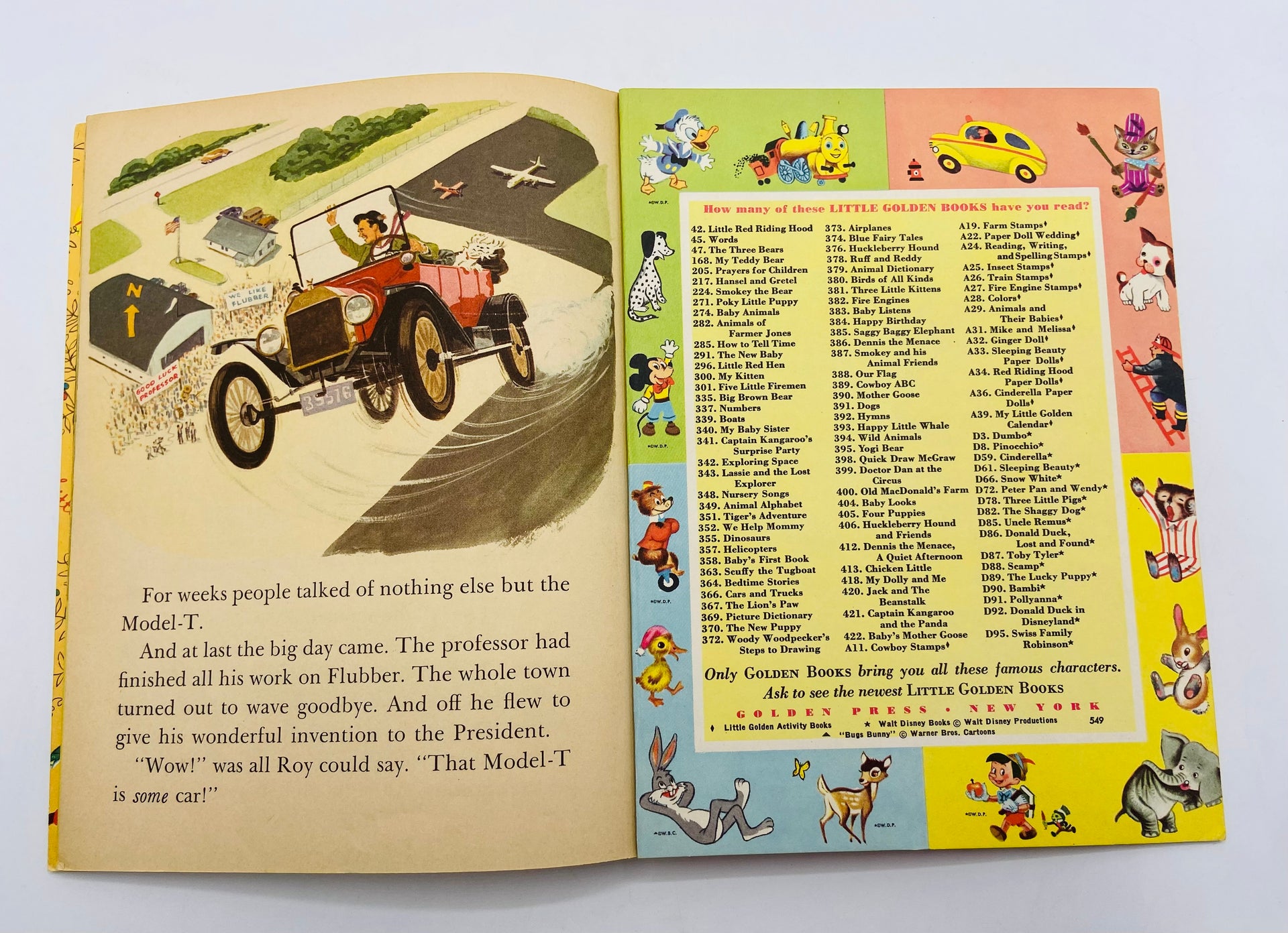 The Flying Car Vintage Little Golden Book First Edition