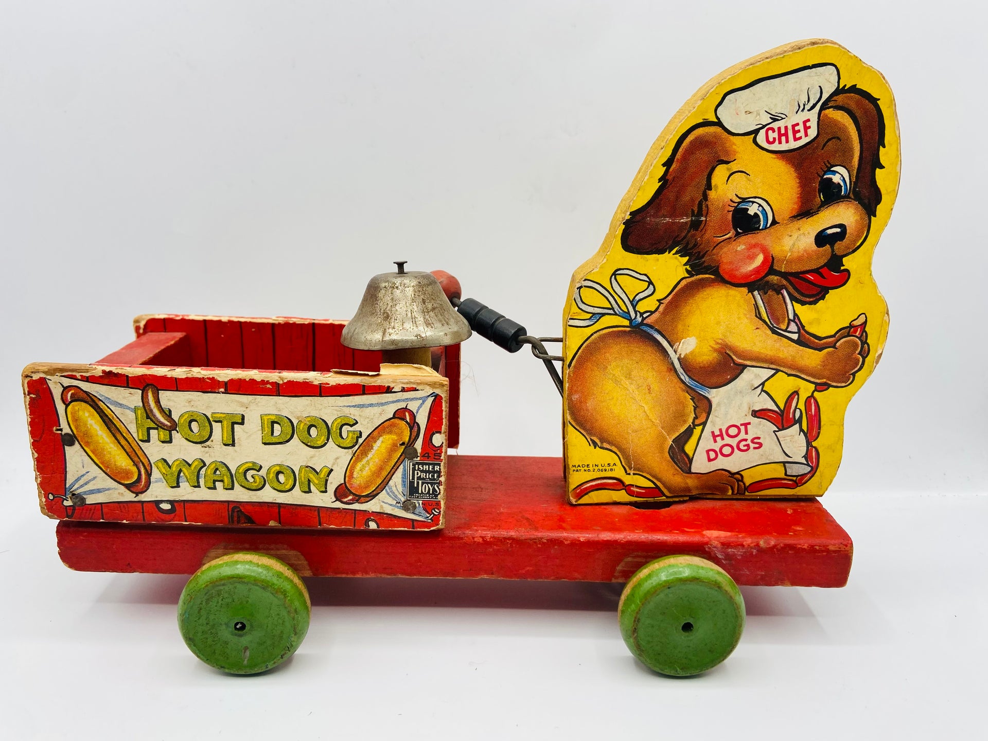 Fisher Price Vintage 1940 Hot Dog Wagon #445