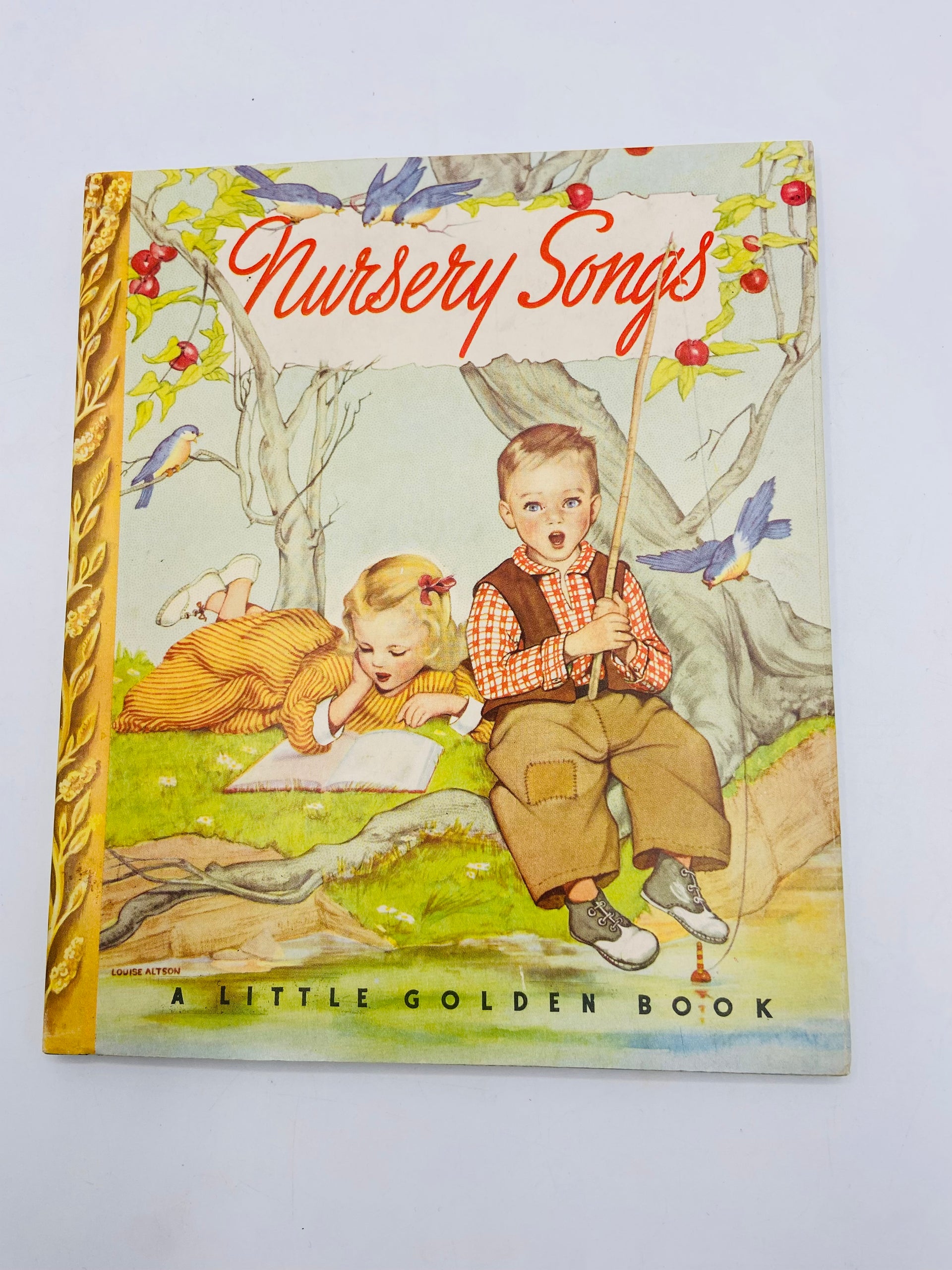 Nursery Songs First Edition Vintage Little Golden Book with Dust Jacket Cover 1940’s