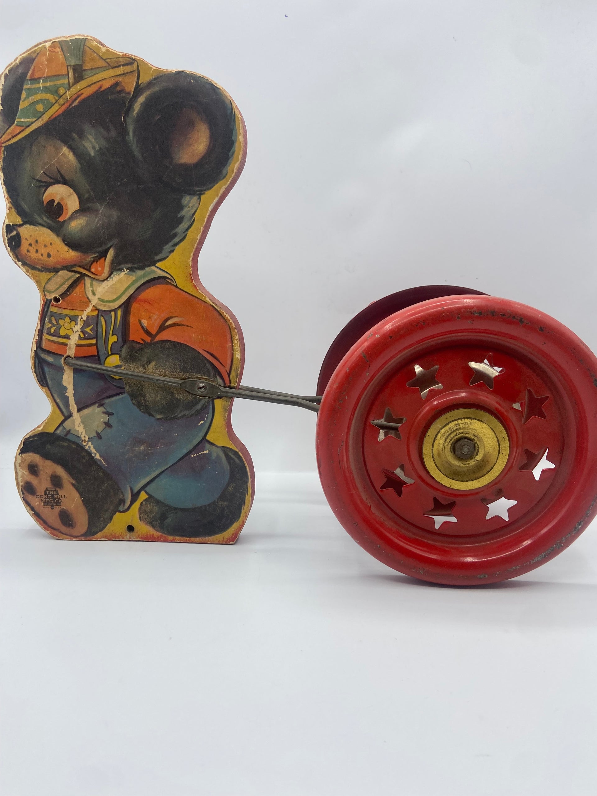 Gong Bell Vintage Pull Toy