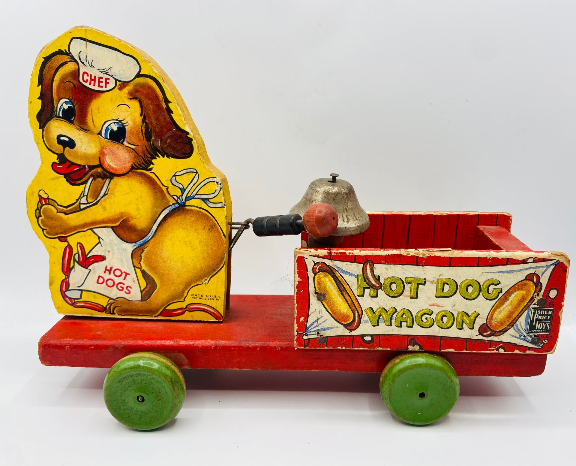 Fisher Price Vintage 1940 Hot Dog Wagon #445