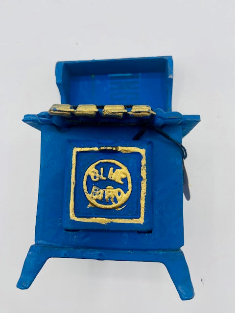 Cast Iron Vintage Blue Bird Doll Stove (Salesman Sample) Bauersachs’ Timeless Toys