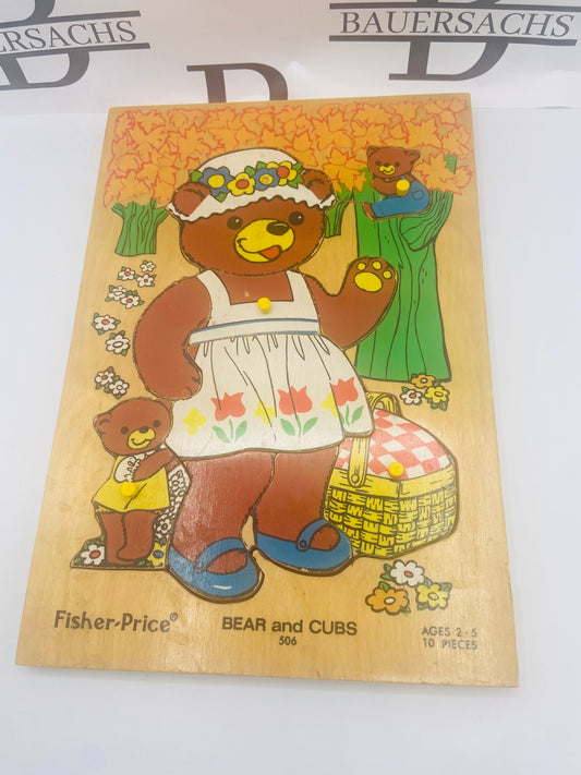 Fisher Price Dress-up Bear Wooden Vintage Puzzle Bauersachs’ Timeless Toys