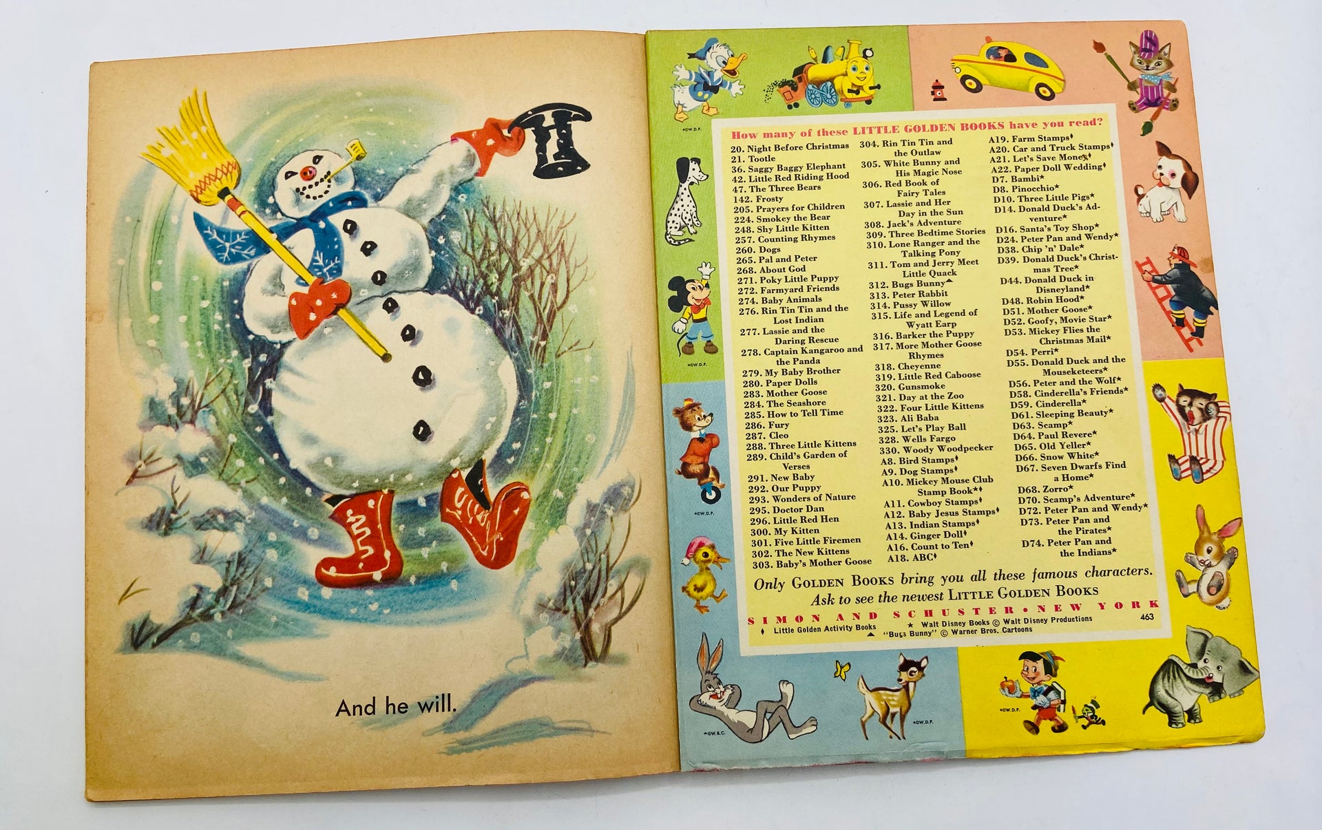 Frosty the Snowman Little Golden Book