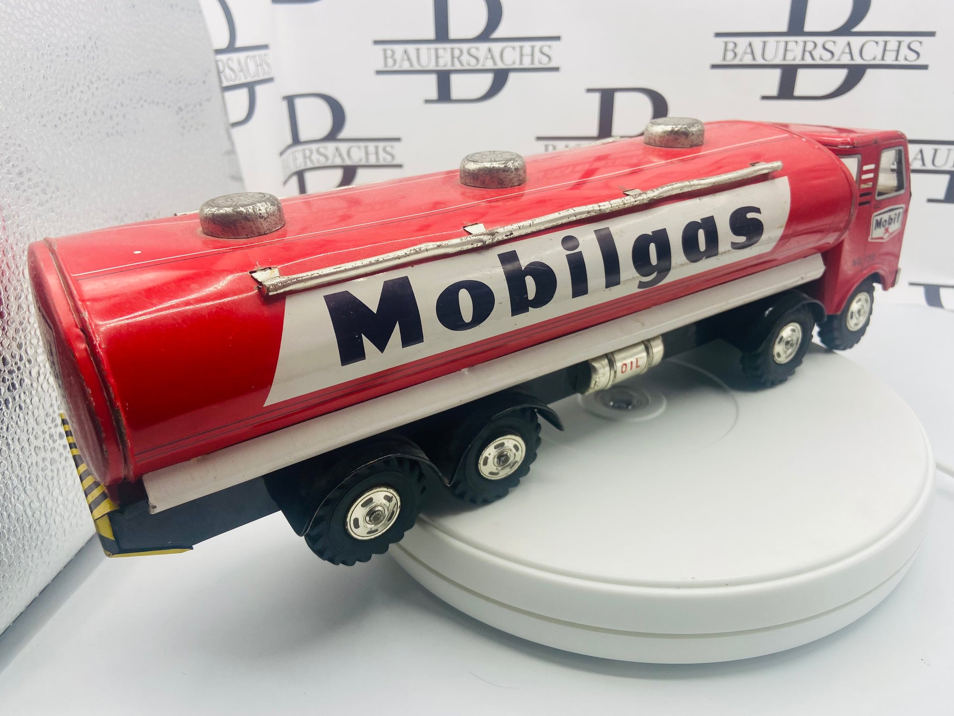 Mobile Gas Pressed Steel Toy Truck 1960s Bauersachs’ Timeless Toys