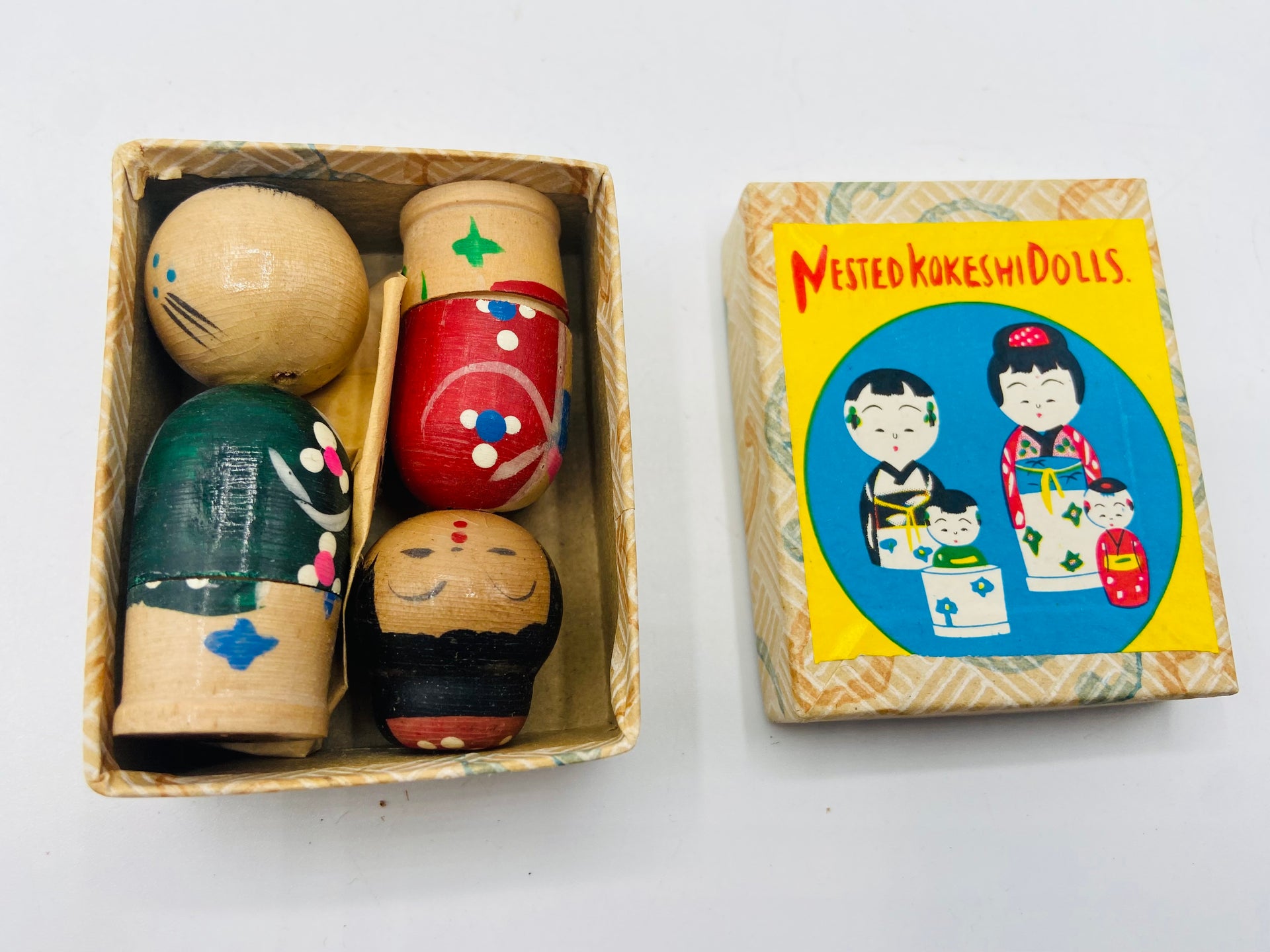 Nested, Asian Kokeshi Dolls in Box Bauersachs’ Timeless Toys