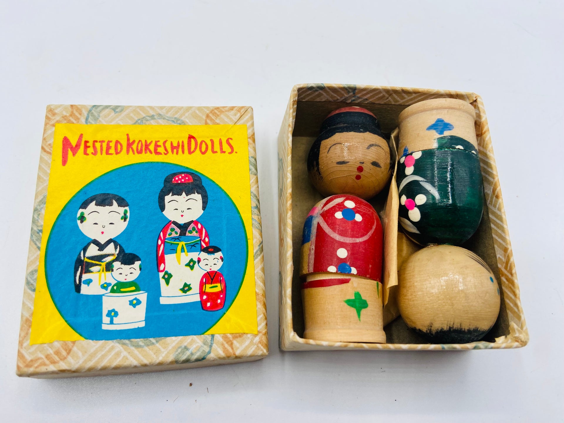 Nested, Asian Kokeshi Dolls in Box Bauersachs’ Timeless Toys