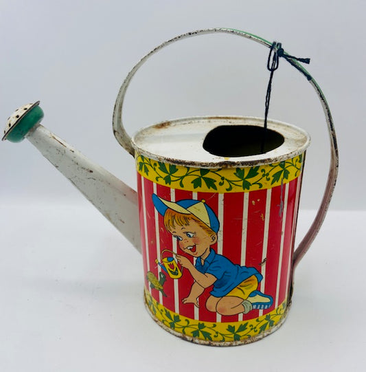 Red Tin Toy Watering Can Bauersachs’ Timeless Toys