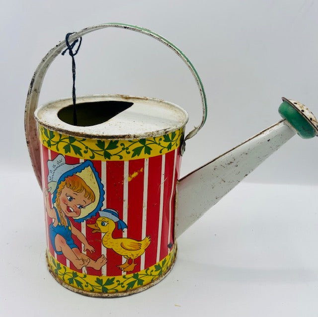 Red Tin Toy Watering Can Bauersachs’ Timeless Toys