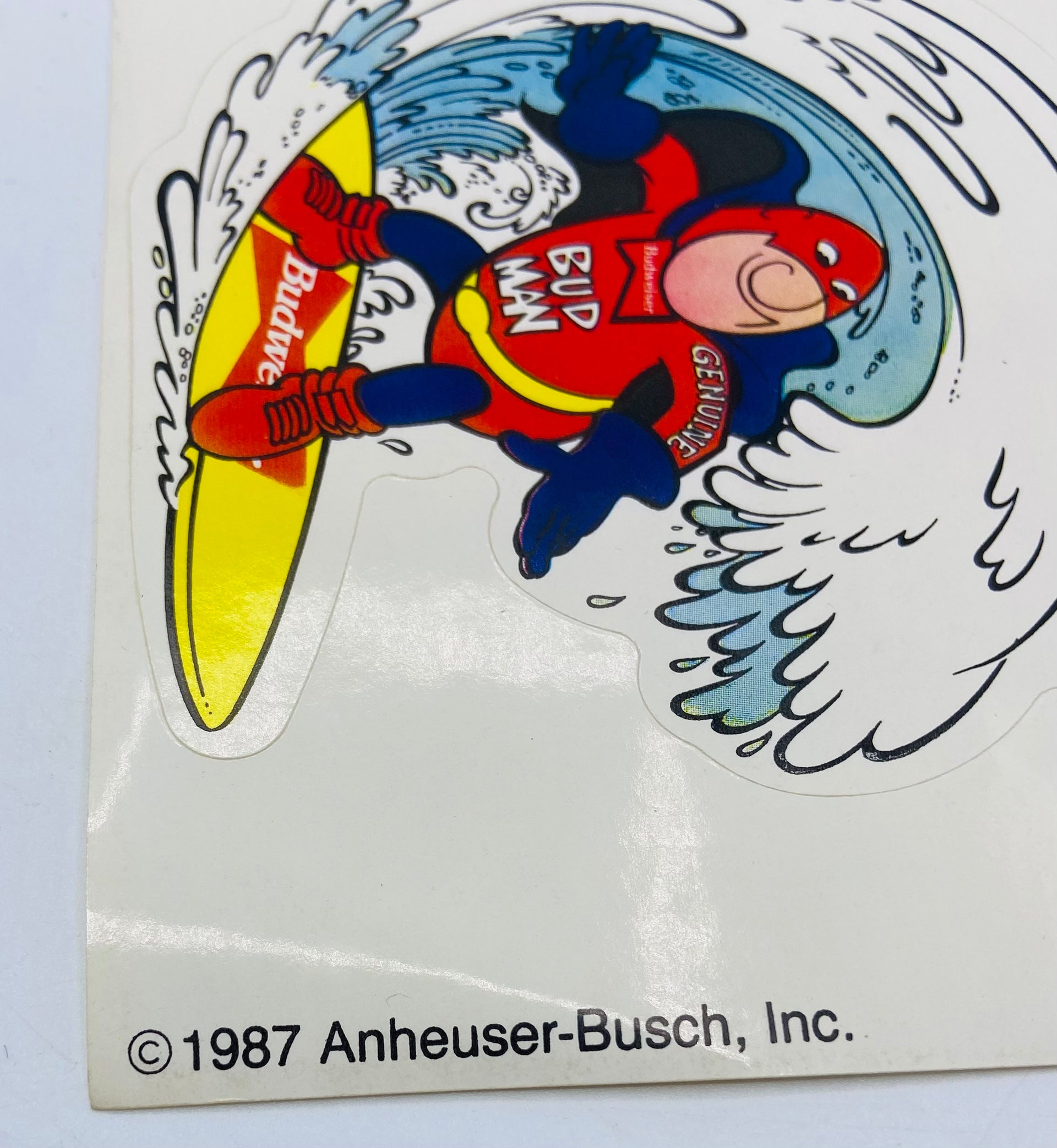 Sheet of Budweiser Budman stickers Bauersachs’ Timeless Toys