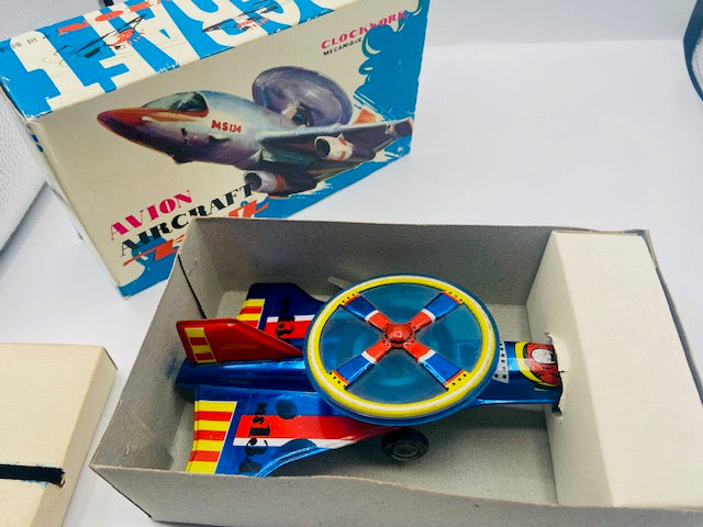 Tin Toy Plane Avionics Aircraft in Box New Old Stock Bauersachs’ Timeless Toys