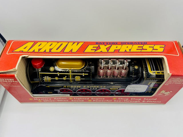 Vintage Arrow Express Tin Toy Train Bauersachs’ Timeless Toys